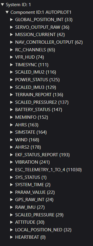 MAVLink settings tab symbol