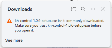 Installer keep warning message