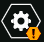 Settings icon with caution